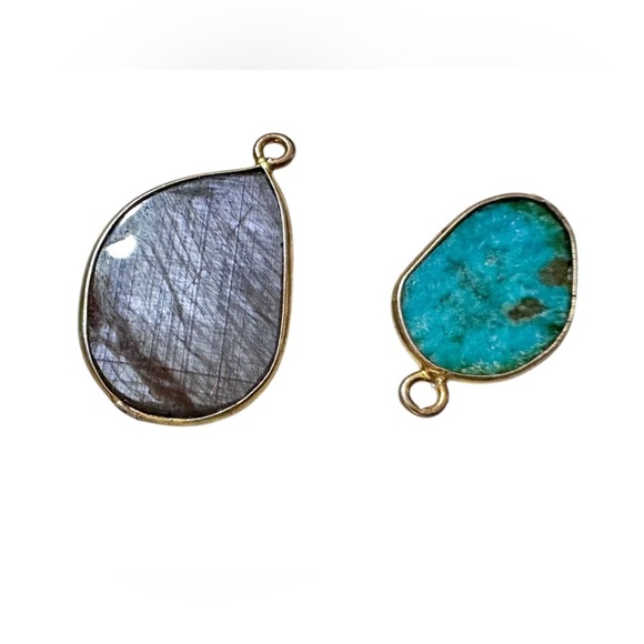 Charm Bundle—Turquoise & Faceted Labradorite Charms - Picture 7 of 9